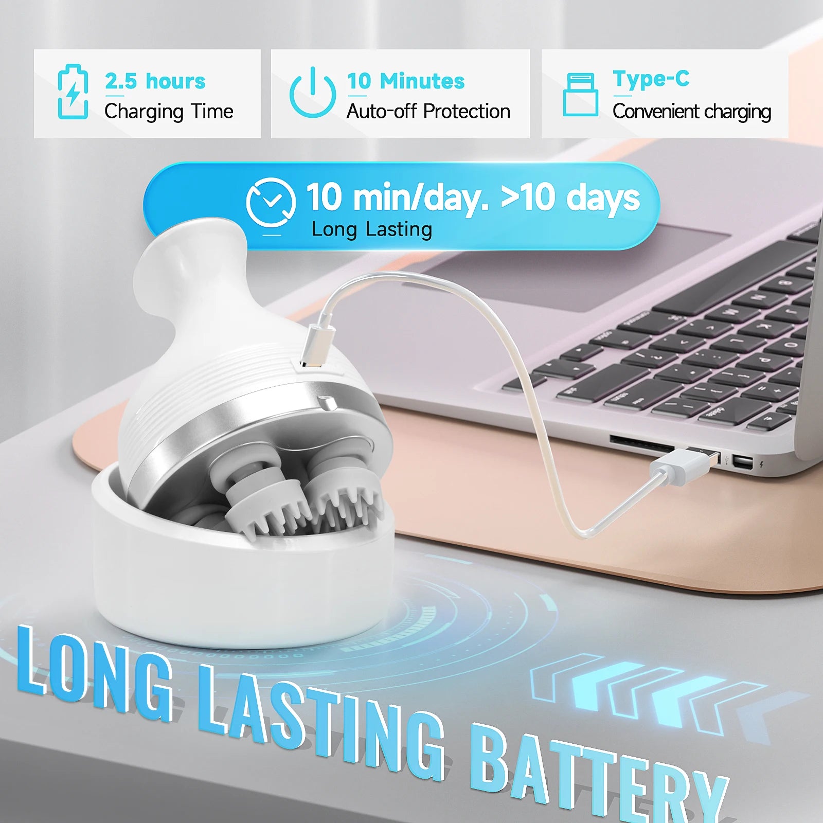 Wireless Waterproof Scalp Massager
