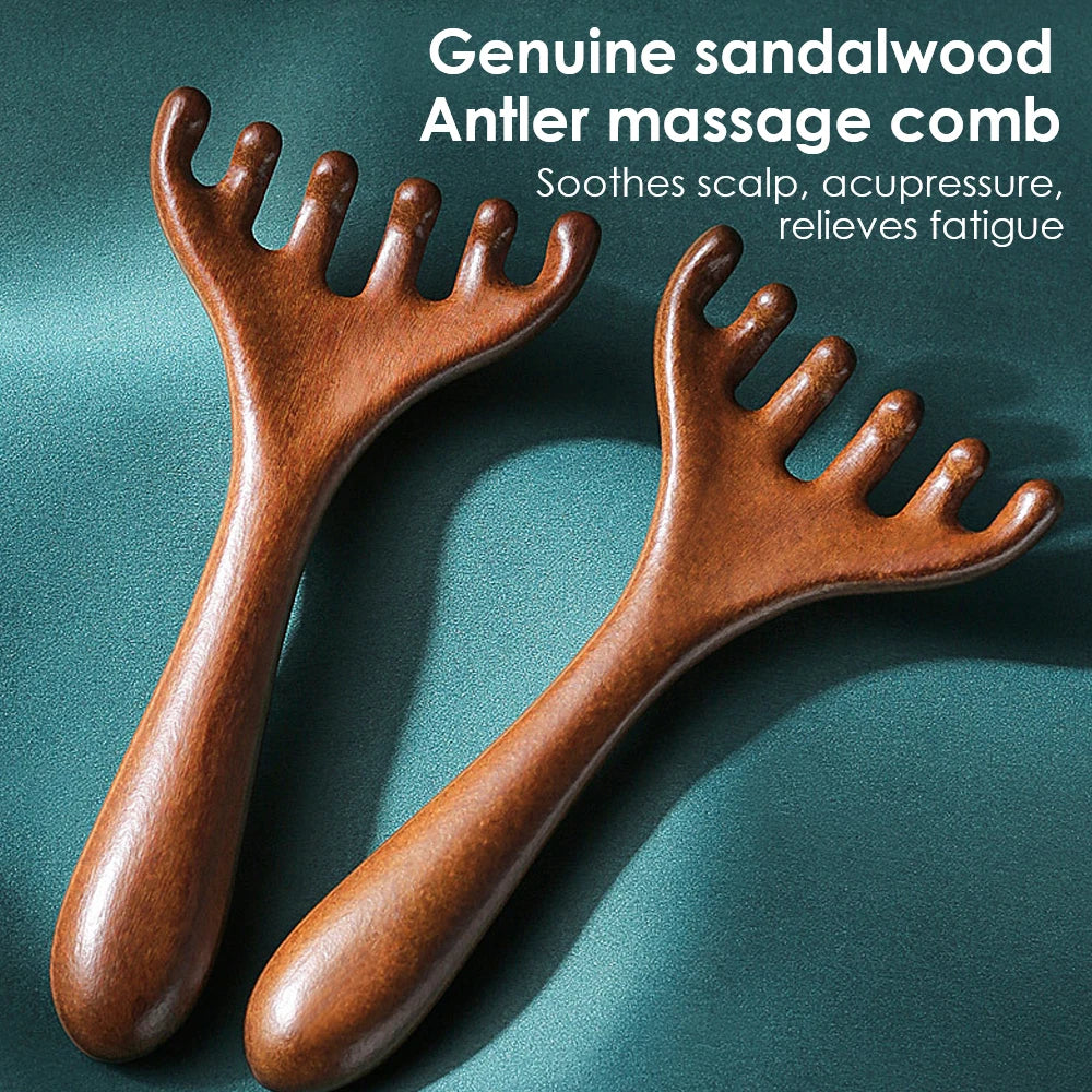 Wooden Meridian Massage Comb