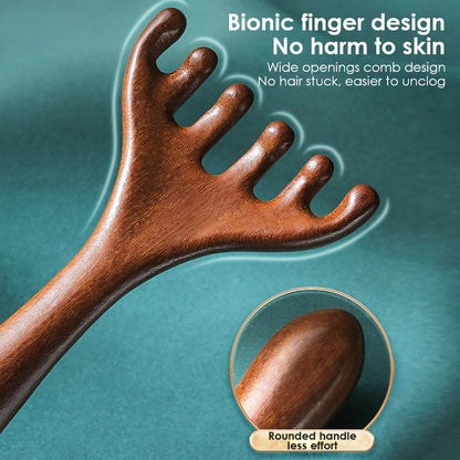Wooden Meridian Massage Comb