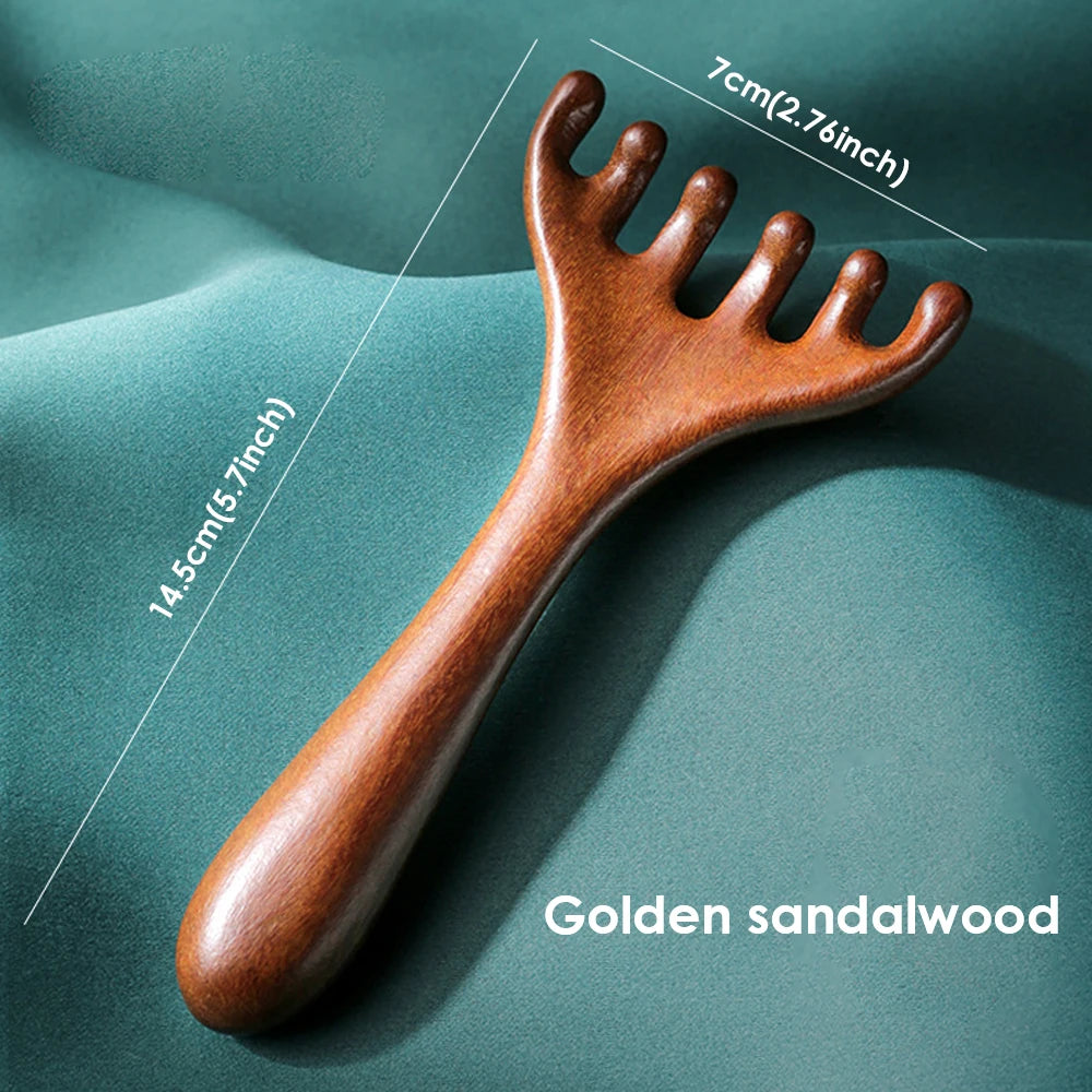 Wooden Meridian Massage Comb