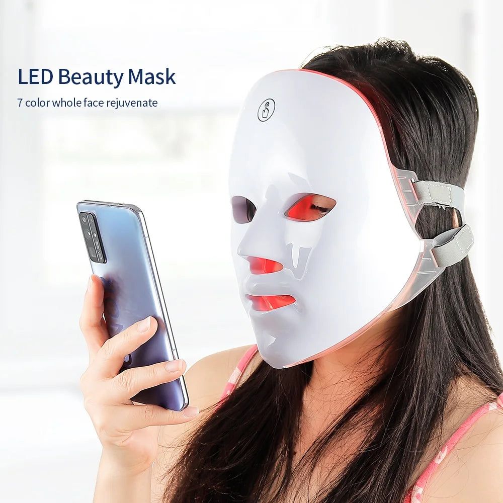 7-Color LED Facial &amp; Neck Beauty Mask